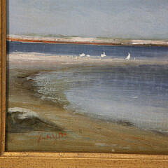 Peter Layne Arguimbau Oil on Board “Fishermen Pulling in the Nets”