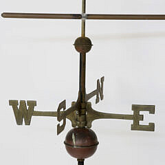 Vintage Full Bodied Copper Leaping Buck Weathervane