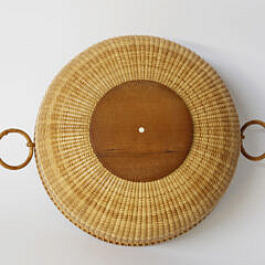 Lucille La Rochelle Round Nantucket Sewing Basket