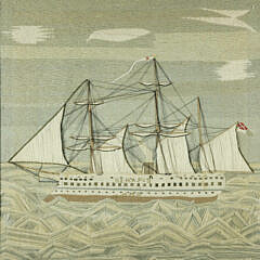 English Woolie Steam-Sail Ship “H.M.S. Serapis”, 19th Century