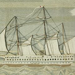 English Woolie Steam-Sail Ship “H.M.S. Serapis”, 19th Century