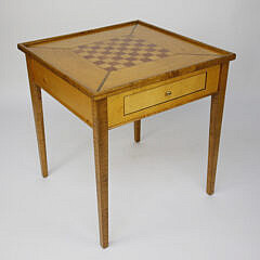 Tiger Maple and Cherry Contemporary Game Table