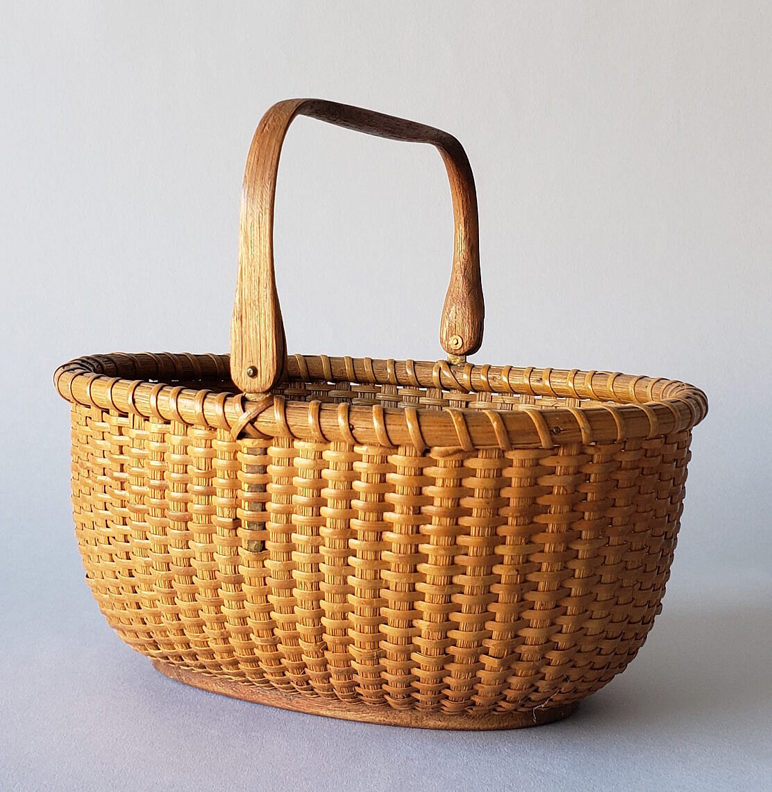Nantucket Oval Swing Handle Basket Vintage Oval Swing Handle