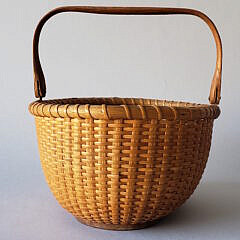 Vintage Oval Swing Handle Nantucket Basket