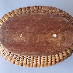 Vintage Oval Swing Handle Nantucket Basket