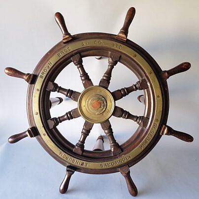 2589-955 Antique Ships Wheel Table A