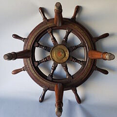 Brown Bros & Co LTD Ship’s Wheel Coffee Table, 19th Century