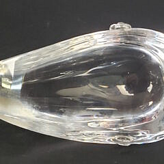 Signed Steuben Clear Crystal Figural Sperm Whale Sculpture