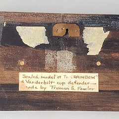 Truman S. Fowler Diminutive Half Hull Model of “The Rainbow”