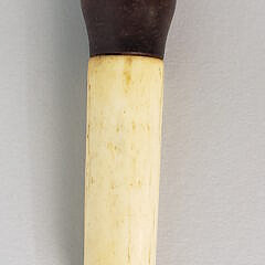 Antique Whalebone and Open Twist Rosewood Cane