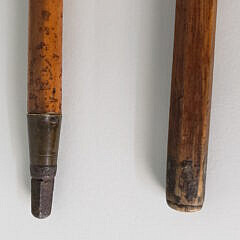 Two Antique Sailor Made Walking Sticks