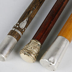 Group of 3 Antique Walking Sticks