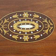 Vintage Inlaid Mahogany and Silver Plated Serving Tray