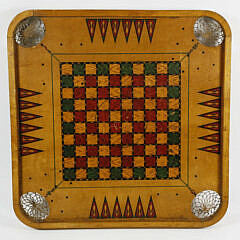 Carrom-Archarena Co. Game Board, circa 1900