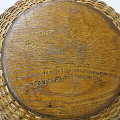 Jose Formoso Reyes Round Open Swing Handle Basket, circa 1950s