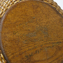 Jose Formoso Reyes Round Open Swing Handle Basket, circa 1950s