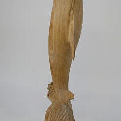 Contemporary Carved Wood Dolphin Sculpture