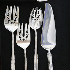 90 Piece Lunt Sterling Silver Flatware Service For Twelve in the Madrigal Pattern