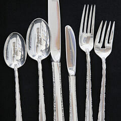 90 Piece Lunt Sterling Silver Flatware Service For Twelve in the Madrigal Pattern