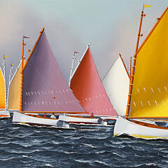 Jerome Howes Oil on Canvas “Rainbow Fleet”