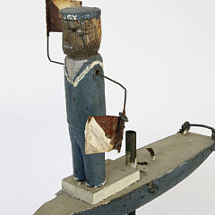 Folk Art Whirligig – Sailor Standing on the Bow of a Ship