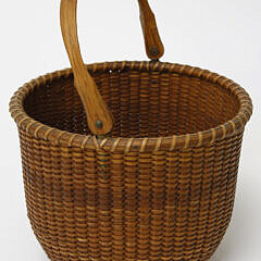 Small Round Open Swing Handle Nantucket Basket, attributed to William Appleton (1851-1918)