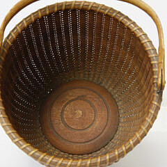 Small Round Open Swing Handle Nantucket Basket, attributed to William Appleton (1851-1918)