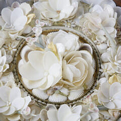 Sandi Blanda Sailor’s Valentine “White Shells and Pearls”, circa 2005