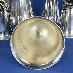 Vintage Set of 8 Silver Plated Fox Head Stirrup Cups