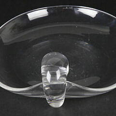 Signed Steuben Crystal Olive Bowl