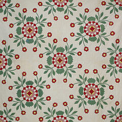 Pennsylvania Colorful Botanical Applique Quilt, early 20th Century