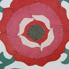 Rose of Sharon Floral Applique Quilt, circa 1930s