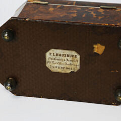 British Regency Double Compartment Tortoiseshell Tea Caddy, 19th Century