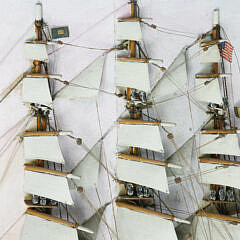 American Folk Art Clipper Ship Shadowbox, 19th Century