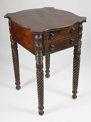 41518-101 Sheraton Mahogany 2 Drawer Work Stand A_MG_8765