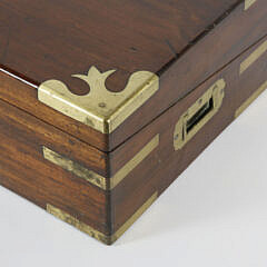 Brass Bound Mahogany Lap Desk, 19th Century