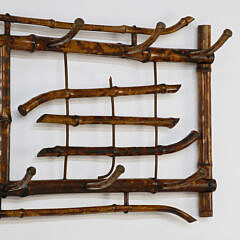 Hanging Bamboo Hat Rack, 19th Century