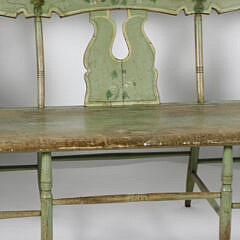 Pennsylvania Hand Painted Triple-Back Deacon’s Bench, 19th Century