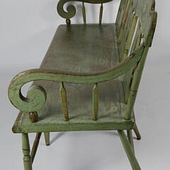 Pennsylvania Hand Painted Triple-Back Deacon’s Bench, 19th Century