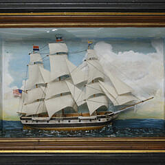 47-5012 American Three-Mast Clipper Ship Shadowbox A_MG_8334