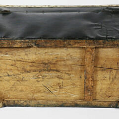 Chinese Export Leather and Brass Bound Camphorwood Trunk, 19th Century