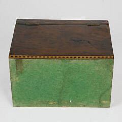 British Regency Double Compartment Tea Caddy With Oval Paterae Inlay, 19th Century