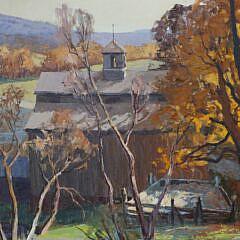 Ken Dore Oil On Board “Fall At The Farm”