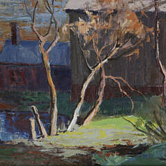 Ken Dore Oil On Board “Fall At The Farm”