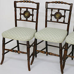 Set of Four Regency Ballroom Chairs, 19th Century