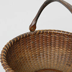 Fine William Appleton Antique Round Open Swing Handle Nantucket Basket, circa 1910