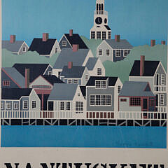 Vintage Maggie Meredith Nantucket Poster “View from Nantucket Harbor”