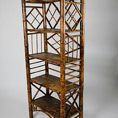 Vintage Bamboo Bookshelf Etagere