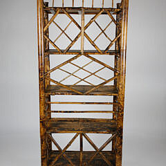 Vintage Bamboo Bookshelf Etagere