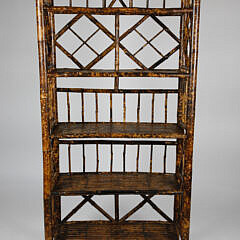 Vintage Bamboo Bookshelf Etagere